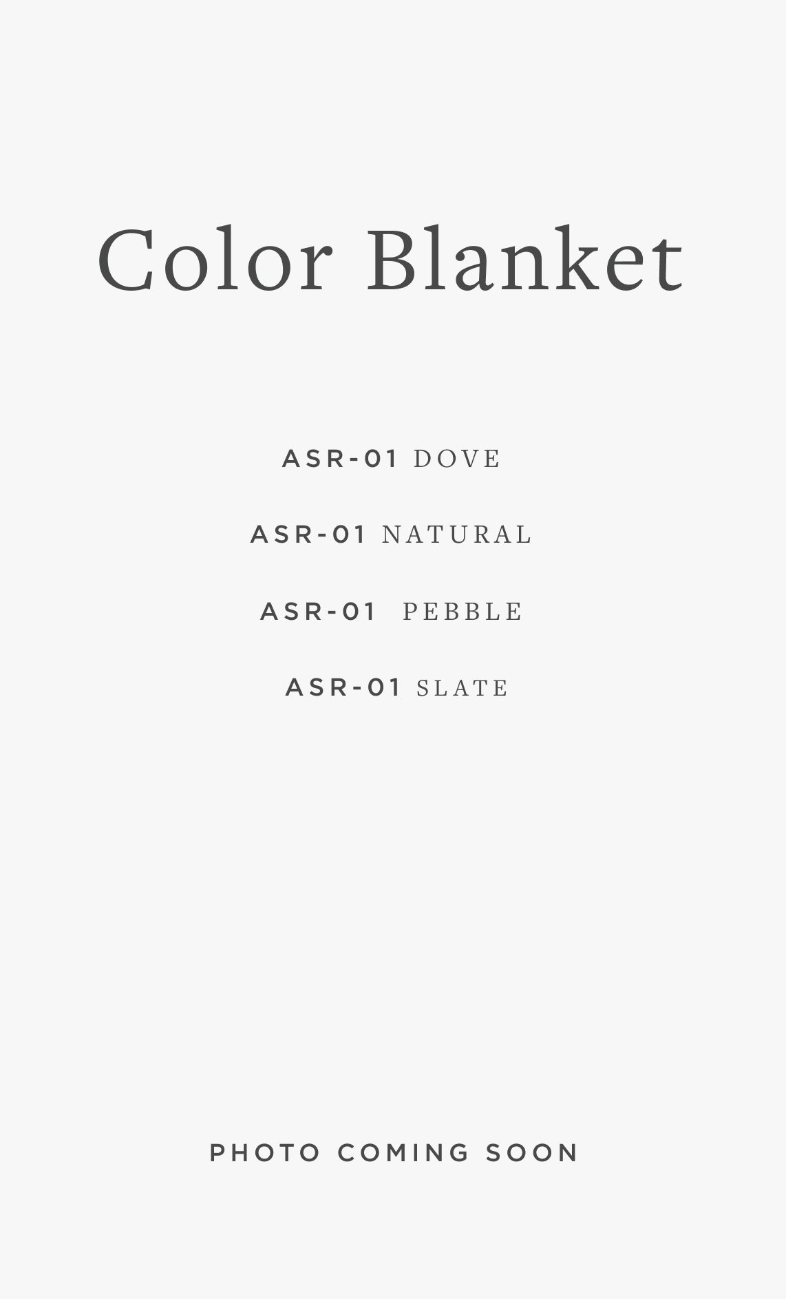 ASR-01 AL COLOR BLANKET