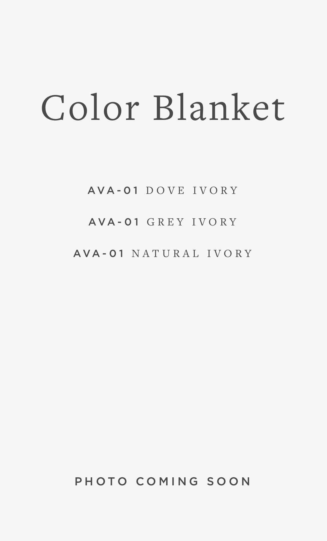 AVA-01 MH COLOR BLANKET