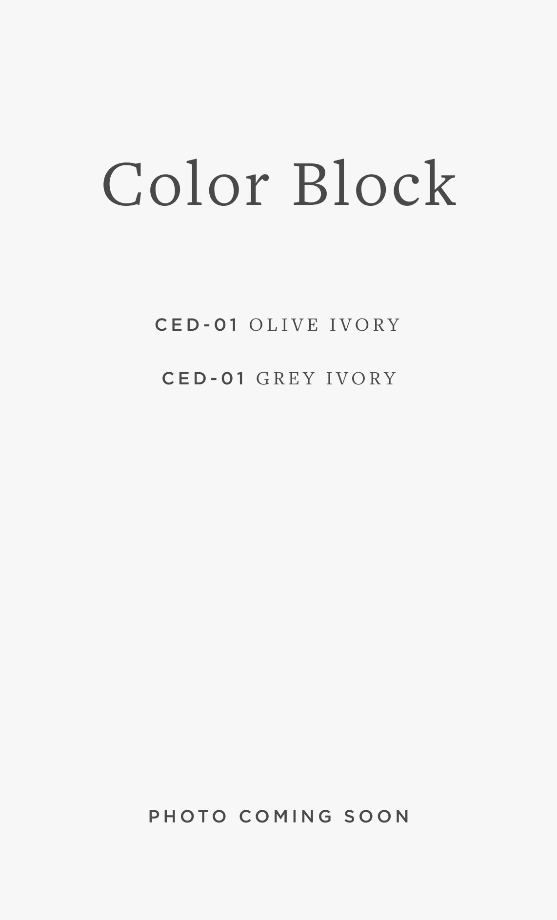 CED-01 AL COLOR BLOCK / 01