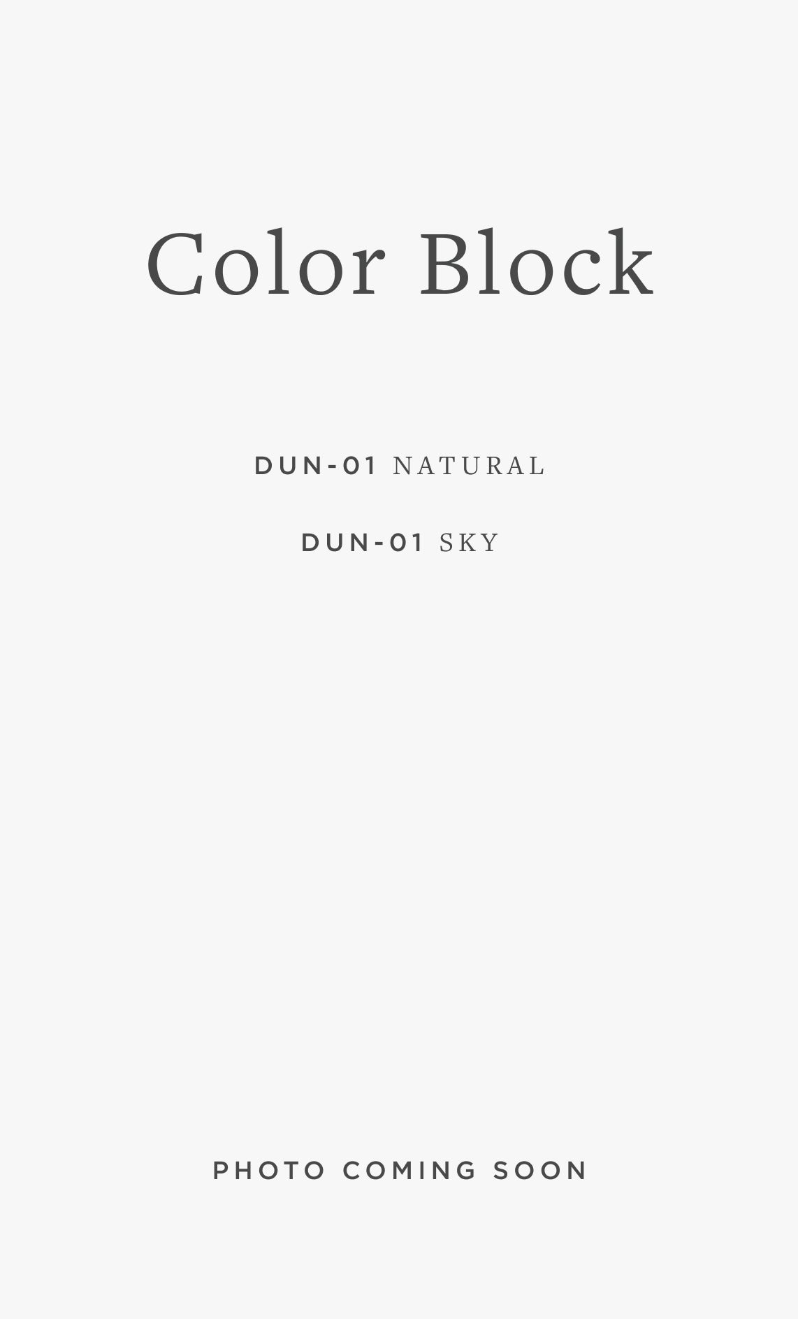 DUN-01 COLOR BLOCK / 01