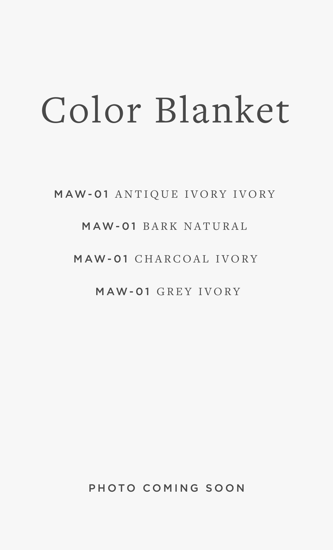 MAW-01 AL COLOR BLANKET