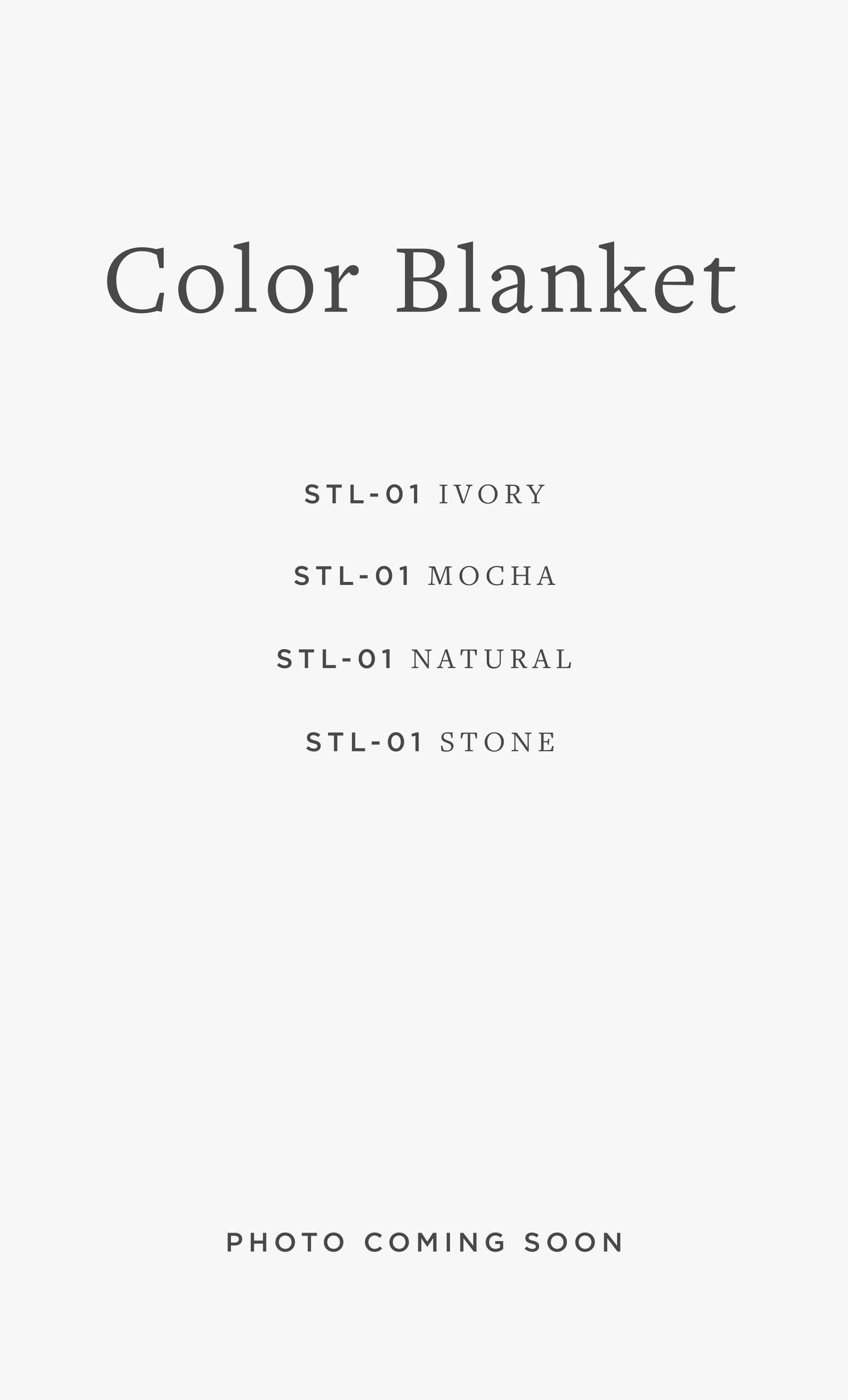 STL-01 COLOR BLANKET