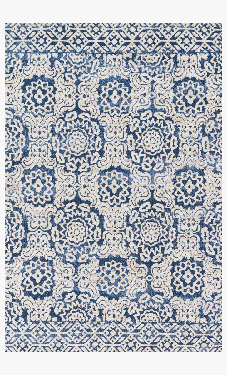 LB-06 MH BLUE / ANT. IVORY & Loloi Rugs