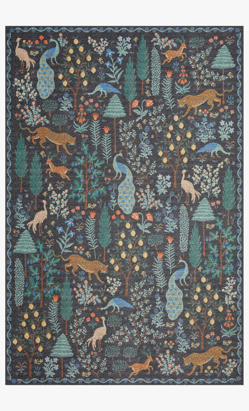 MEN-02 Menagerie Forest BLACK & Loloi Rugs