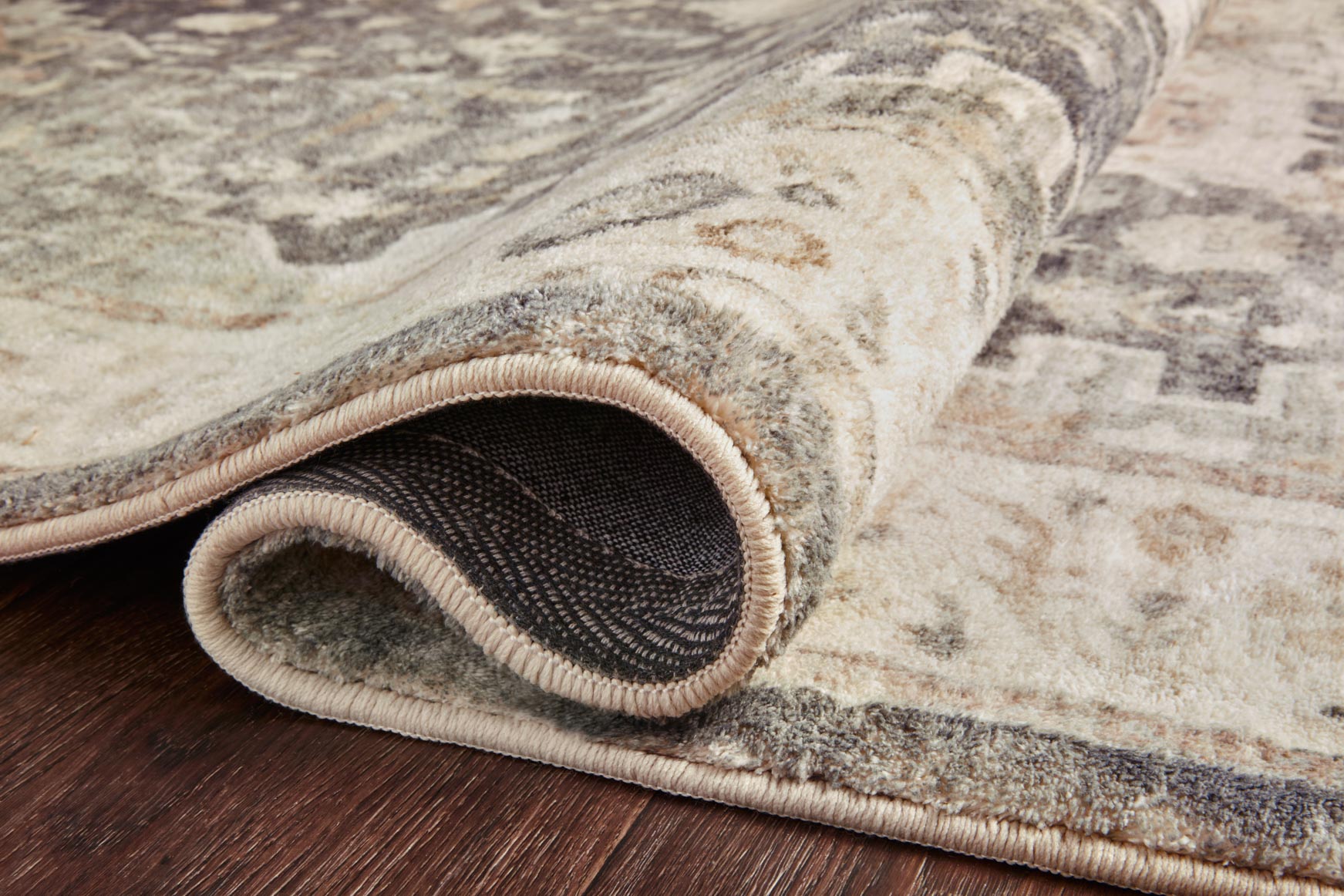 ROS-09 SLATE / IVORY & Loloi Rugs